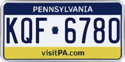 PA license plate KQF6780