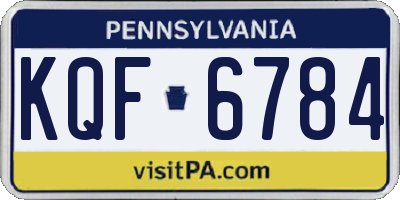 PA license plate KQF6784