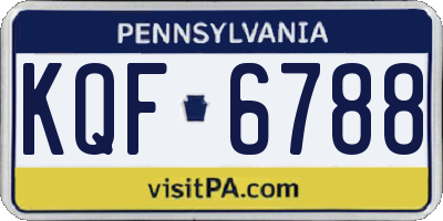 PA license plate KQF6788