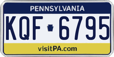 PA license plate KQF6795