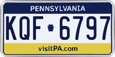 PA license plate KQF6797