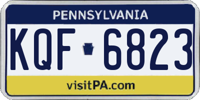 PA license plate KQF6823