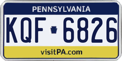 PA license plate KQF6826