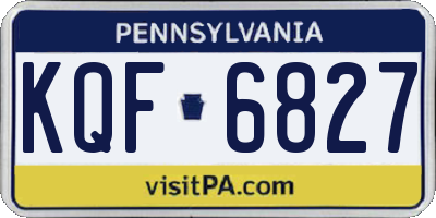 PA license plate KQF6827