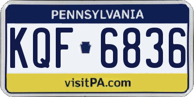 PA license plate KQF6836