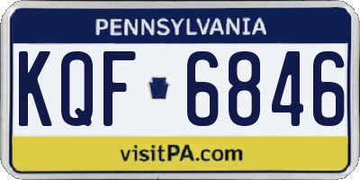 PA license plate KQF6846