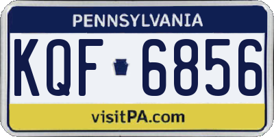 PA license plate KQF6856