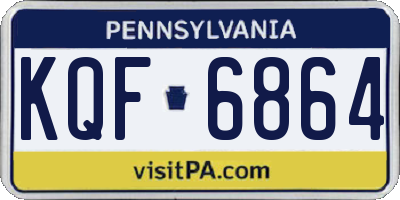 PA license plate KQF6864