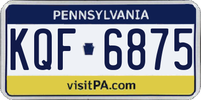 PA license plate KQF6875