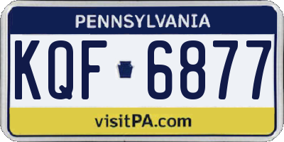 PA license plate KQF6877