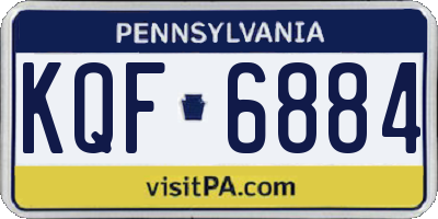 PA license plate KQF6884