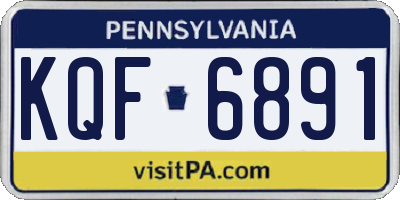 PA license plate KQF6891