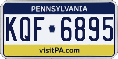 PA license plate KQF6895