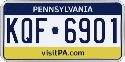 PA license plate KQF6901