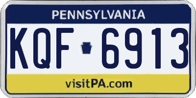PA license plate KQF6913