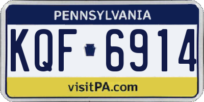 PA license plate KQF6914