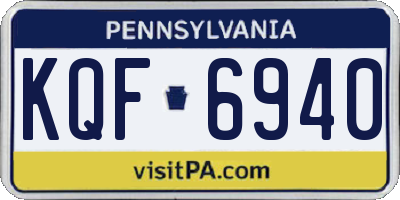 PA license plate KQF6940