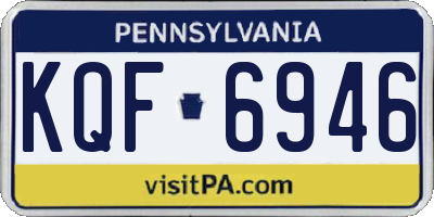 PA license plate KQF6946