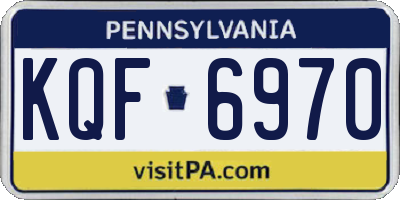 PA license plate KQF6970