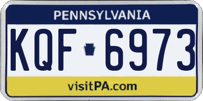 PA license plate KQF6973