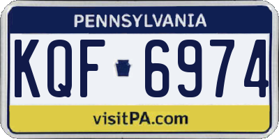 PA license plate KQF6974