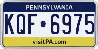 PA license plate KQF6975