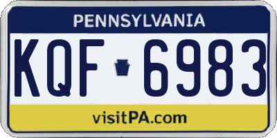 PA license plate KQF6983