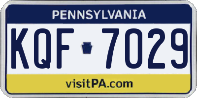 PA license plate KQF7029