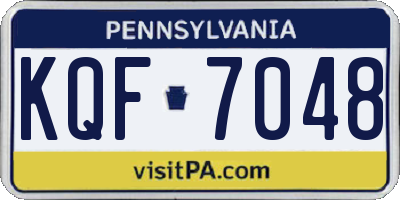 PA license plate KQF7048