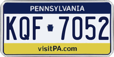 PA license plate KQF7052