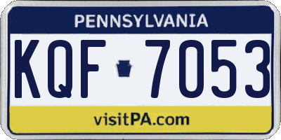 PA license plate KQF7053