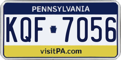 PA license plate KQF7056