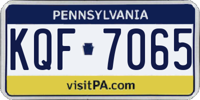 PA license plate KQF7065