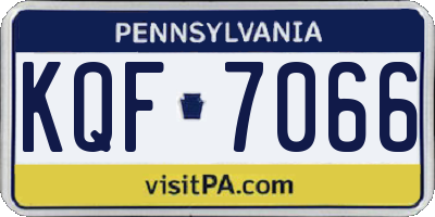 PA license plate KQF7066