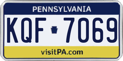 PA license plate KQF7069