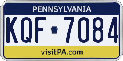 PA license plate KQF7084