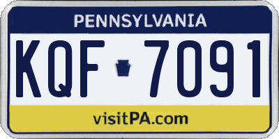 PA license plate KQF7091