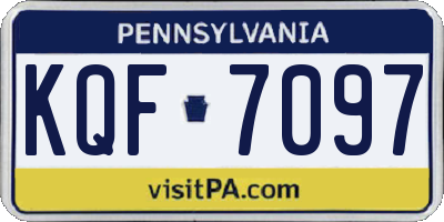 PA license plate KQF7097