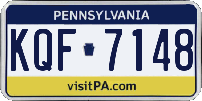 PA license plate KQF7148
