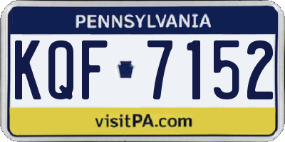 PA license plate KQF7152