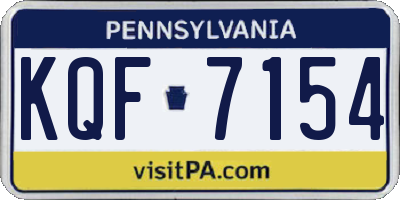 PA license plate KQF7154