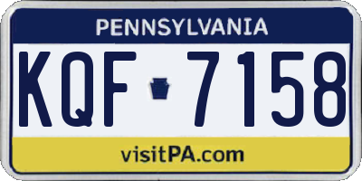PA license plate KQF7158