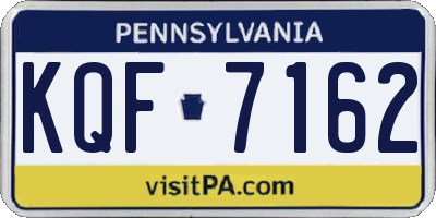 PA license plate KQF7162