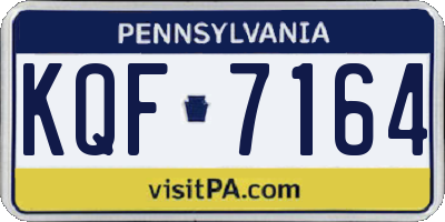 PA license plate KQF7164