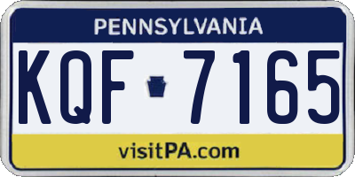 PA license plate KQF7165