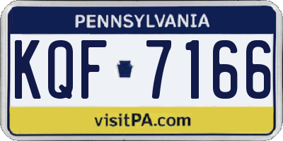 PA license plate KQF7166