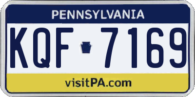 PA license plate KQF7169