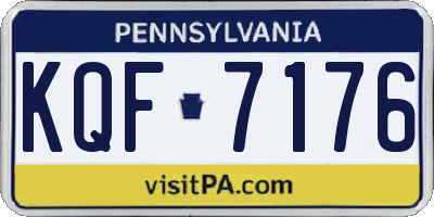 PA license plate KQF7176