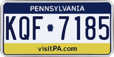 PA license plate KQF7185
