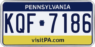 PA license plate KQF7186